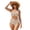 Beige and Red - Mushroom, variant on Women Two Piece Bathing Suits Cow Printed High Waisted Tummy Control Bikini Set V Neck Twist Front Swimsuits Summer Beach Swimwear, XS