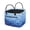 Blue Star Print, variant on Garronmavis Ladybug Daisy Print Quilted Laundry Basket with Handles, Foldable Decorative Fabric Laundry Hamper, Cute Large Storage Bin for Nursery, Bedroom, Bathroom, Kids Room