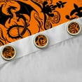 thumbnail image 4 of Homewish Vintage Western Dragon Black Out Curtains, Orange Damask Flower Print Curtains Pack of 2 (42x63 Each), Hippie Mandala Style Bedroom Curtains, Curtains and Drapes Decor, 4 of 6