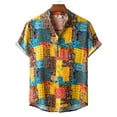 thumbnail image 5 of Palato Mens T Shirts,Men Hawaiian Short Sleeve Beach Shirt Printed Summer Casual Button Down Shirts, 5 of 9