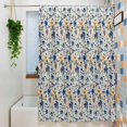 thumbnail image 3 of Spring Blue Flowers Shower Curtain Set, Waterproof Shower Curtains for Bathroom, Vintage Floral Botanical Rustic Garden Washable Fabric Bath Curtain for Bathtub Decoration with Hooks 72x78 Inches, 3 of 9