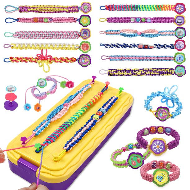 Kit para hacer pulseras de amistad DDAI Arts Crafts para niños de 8 a 12 años