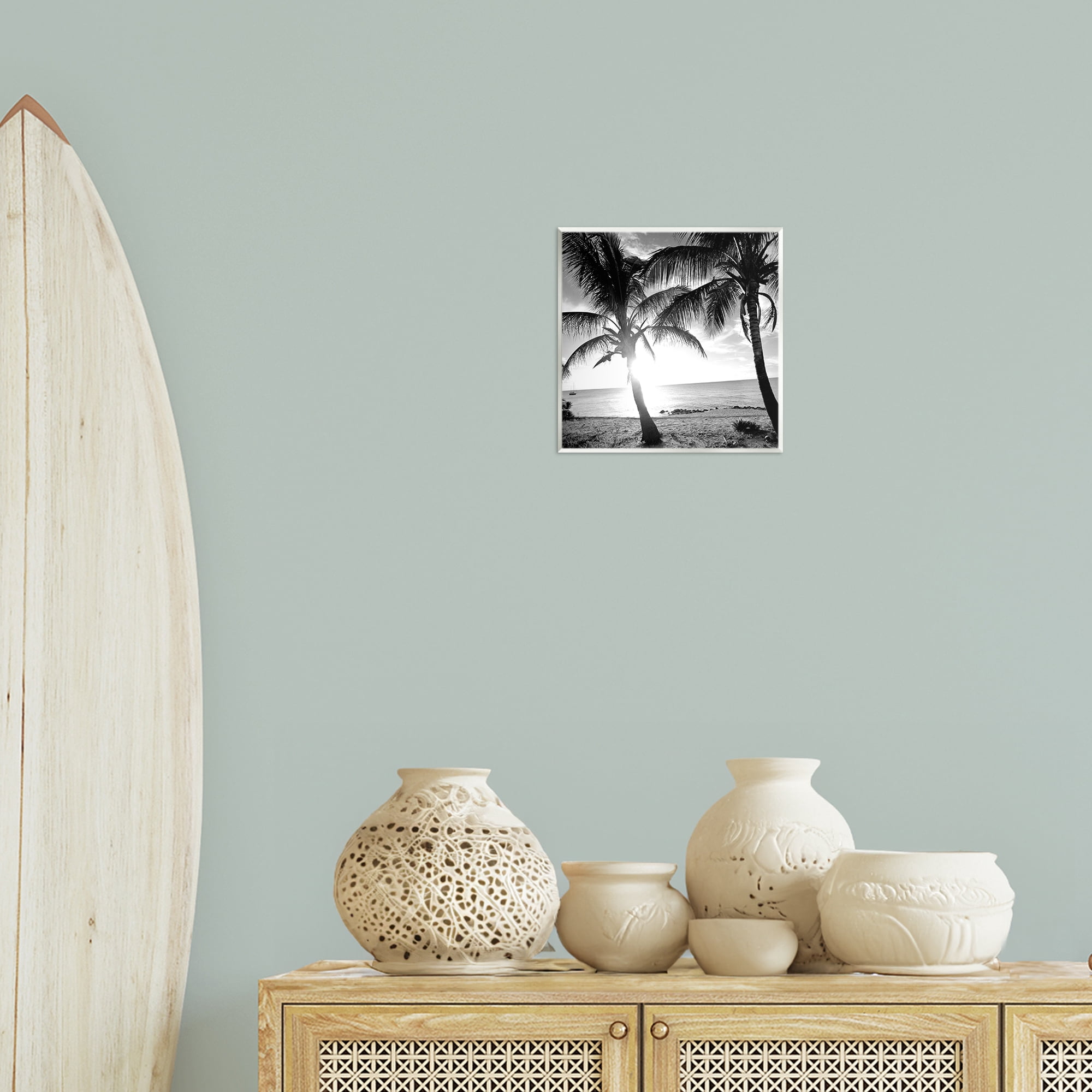 Stupell Industries Sunlit Palm Silhouettes Coastal Photography Unframed Art Print Wall Art, 12 x 12