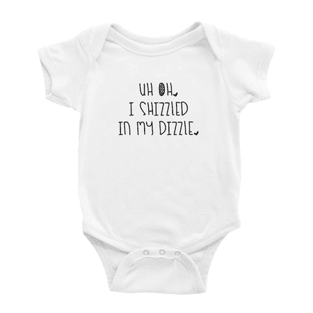 

Uh Oh I Shizzled in My Dizzle Funny Baby Bodysuit Boy Girl Unisex