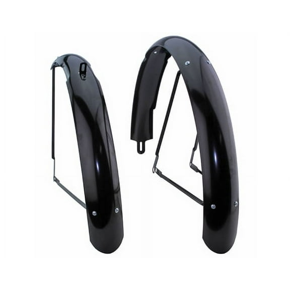 26" Classic Stander Balloon Fender Set Black.