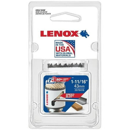 UPC: 0885363223897 | Lenox 2016681 Lenox Speed Slot with 1.687 in. Bi-Metal Hole Saw