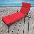 thumbnail image 2 of Jordan Manufacturing Sunbrella 72" x 22" Canvas Blush Pink Solid Rectangular Outdoor Chaise Lounge Cushion with Ties and Hanger Loop, 2 of 12
