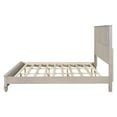 thumbnail image 5 of Solid Wood King Bed Frame with Tall Headboard, No Box Spring Needed, Beige, 5 of 5