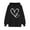 Black, variant on Oversized Hoodies for Women Graphic Heart Pullover Hooded Sweatshirt Drawstring Long Sleeve Loose Pockets Top with Hood (Purple L)