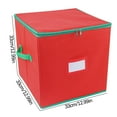 thumbnail image 3 of Christmas Ornament Storage Box – Foldable Container with 64 Adjustable Compartments and Zipper Closure for Holiday Décor Storage, 3 of 5
