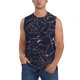 thumbnail image 1 of Fotbe Copper-Gold Gloss Outline Flower Men's Camiseta sin Mangas Estampada para Hombres, Playera Casual para Gimnasio, Entrenamiento, Playa-Medium, 1 of 7