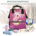 thumbnail image 4 of Japuie Cute Pink Axolotl A Print Mummy Backpack for Moms,Waterproof Diaper Bag with Adjustable Straps,Baby Care Nappy Bag,Maternity Mummy Backpack for Travel, Baby and Everyday Use, 4 of 4