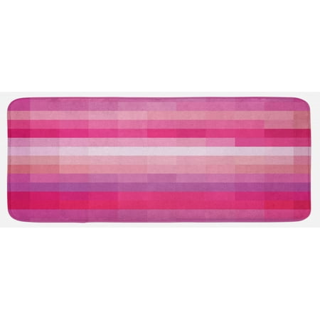 

Hot Pink Kitchen Mat Abstract Vortex Swirls and Shapes Pattern Vibrant Pastel Color Gradients Plush Decorative Kitchen Mat with Non Slip Backing 47 X 19 Dried Rose Pale Pink by Ambesonne