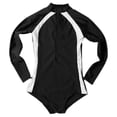 thumbnail image 3 of KAKOWELY Traje de baño de manga larga de una pieza para adolescentes, traje de baño para mujer, trajes de baño para mujer, 3 of 5