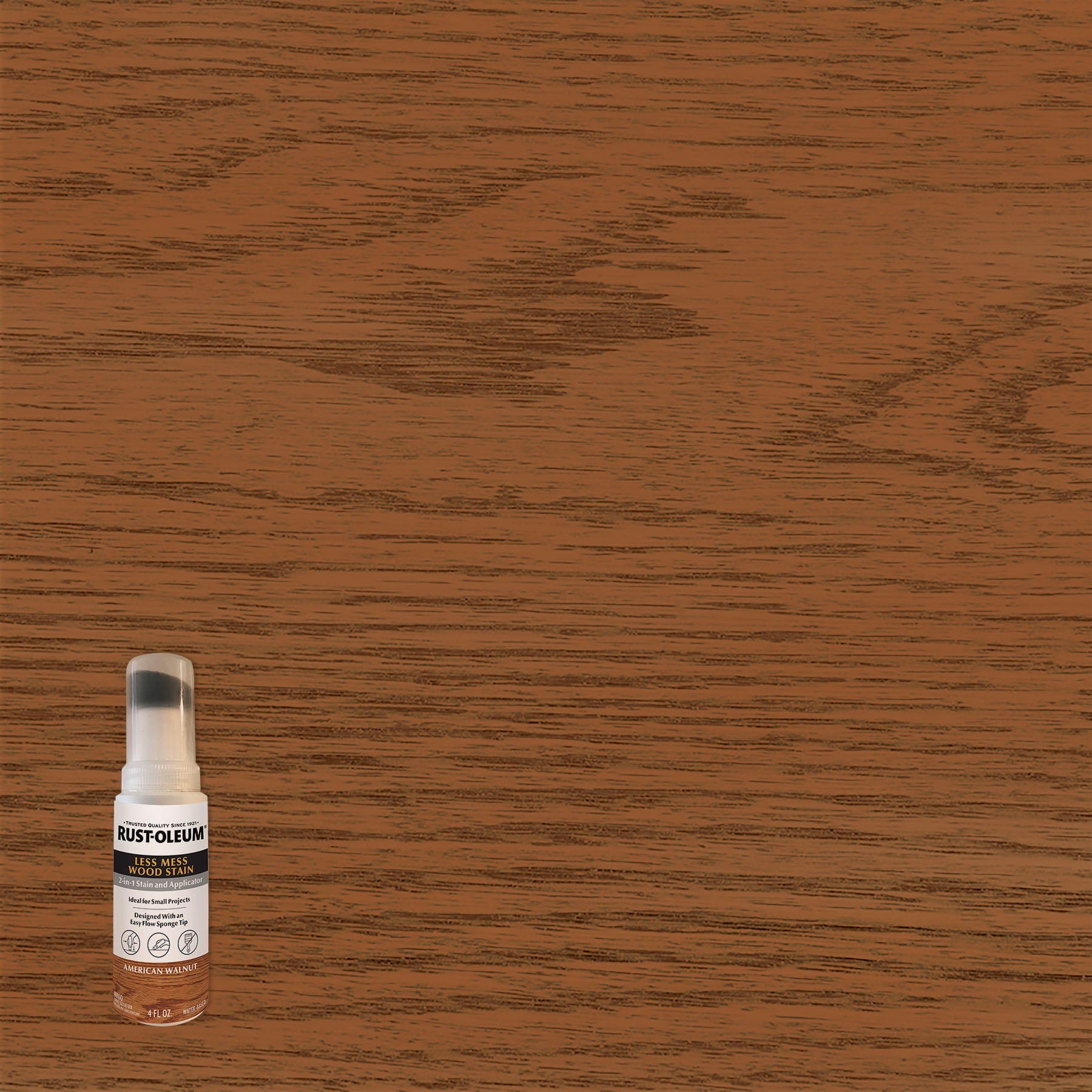 American Walnut, RustOleum Less Mess Wood Stain, 4 fl oz