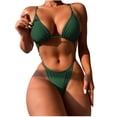 thumbnail image 2 of KBODIU Womens Fashion Bikini Sets Sexy Swimming Bathing Adult Two Piece Bathing Suit Bikini Sets for Womens Swimsuits Green S, 2 of 6