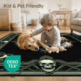 thumbnail image 4 of ODIKA Ghost Horror Vintage Spooky Border Scroll Gothic Skull Refined Structured for Dining Room, Under Table, Office, Non-Slip Chair-Friendly Floor, 4 of 7