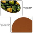 thumbnail image 5 of Pear Set of 6 Round Microfiber Leather Coasters, 11x11 cm/4.3x4.3 in, Stain Drink Mats for Home and Office, 5 of 6