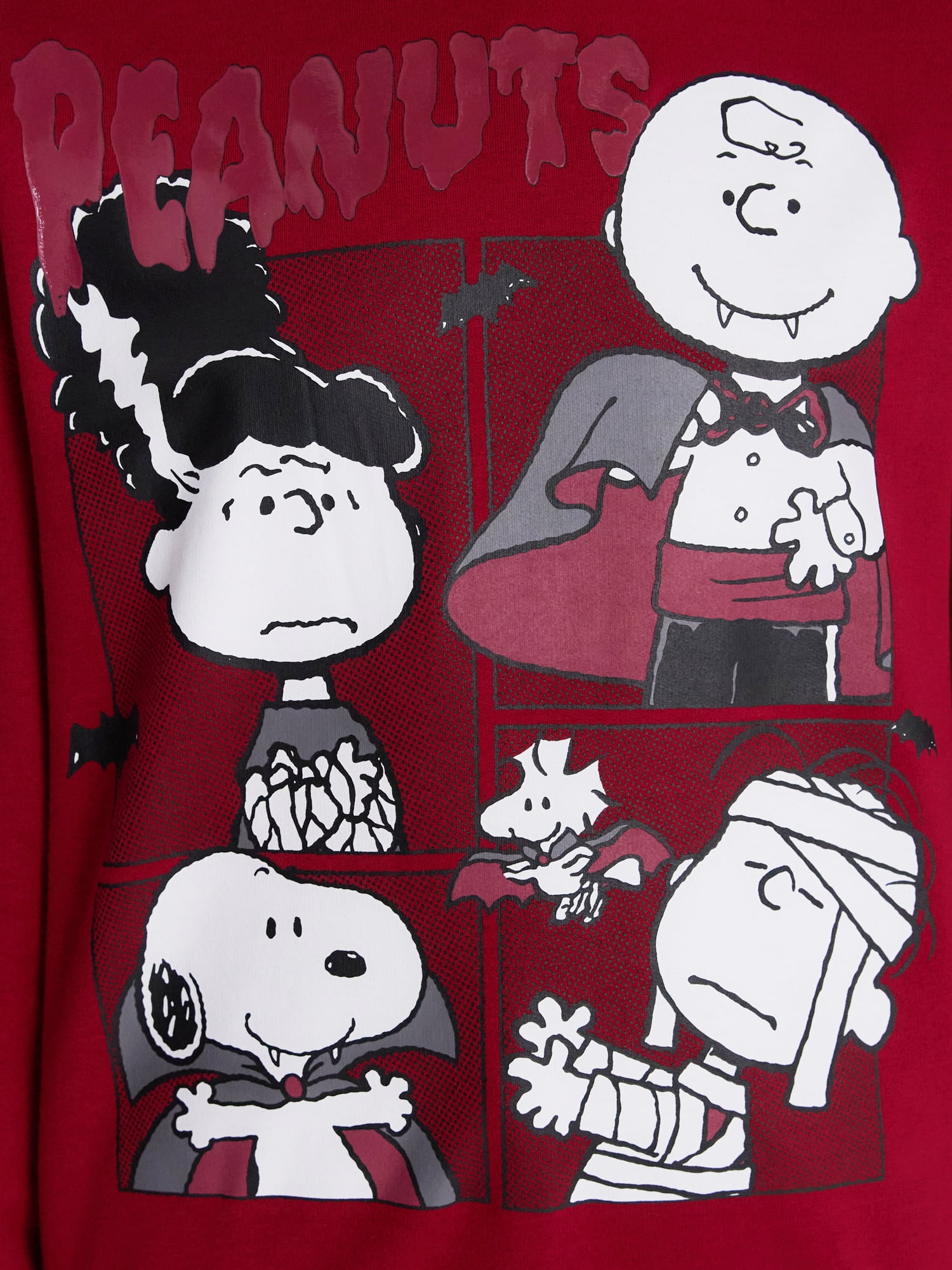 Peanuts Women's Halloween Graphic Fleece Hoodie with Long Sleeves, Sizes XXS-XXL