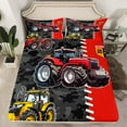 thumbnail image 2 of Erosebridal Truck Bed Sheets Set King Size, Western Farm Tractor Bed Sheets King, Construction Car Decor, 2 of 7