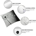 thumbnail image 6 of Dandelion Throw Pillow Cushion Cover, Monochrome Dandelions Blowing in The Wind Fluffy Flower Romance Theme, Decorative Square Accent Pillow Case White Charcoal Grey Set of 2, 6 of 7