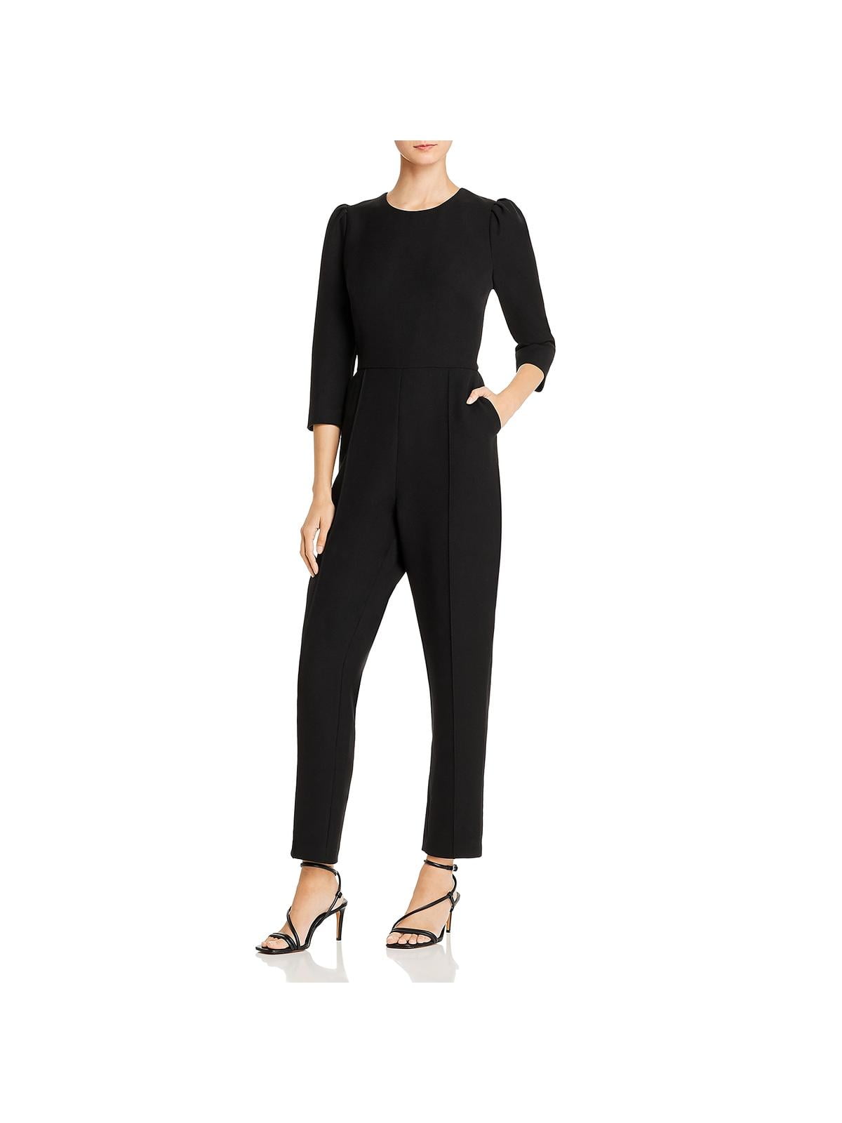 Donna Karan Womens Pleat Puff Sleeves Jumpsuit Donna Karan Womens Pleat Puff Sleeves Jumpsuit