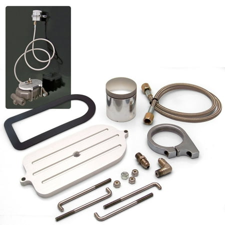 - Billet Remote Brake Reservoir Kit with Large Tank for Big Ford Master Cylinder