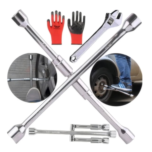Llave Cruz Plegable Cruciforme 17/19/21/23mm Acero Para Automóvil