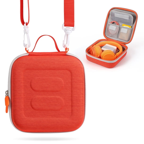 Estuche Rígido de Repuesto para Yoto Mini, Estuche para Portafolios de Tarjetas de Audio para Niños Diseñado para Guardar Reproductores, Tarjetas de Audio y Accesorios para Niños y Niñas (Naranja-L)