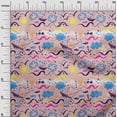thumbnail image 3 of oneOone Rayon Light Pink Fabric Ocean Life Craft Projects Decor Fabric Printed By The Yard 56 Inch Wide, 3 of 5