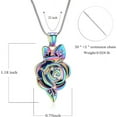 thumbnail image 2 of Rose Flower Urn Necklaces for Ashes Stainless Steel Cremation Jewelry Ash Holder Keepsake for Human/Pet Ashes Memorial Pendant for Human Pet, 2 of 7