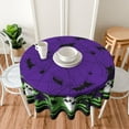 thumbnail image 5 of Halloween Tablecloth Skull Bats Round Table Cover Washable Table Cloth for Home Party Picnic Decorations, 5 of 5