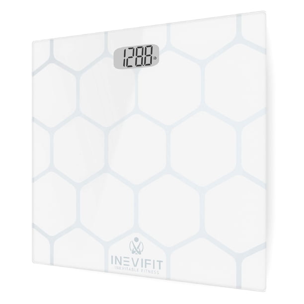 Báscula de baño INEVIFIT, báscula corporal digital de alta precisión. Mide hasta 181 kg. Incluye pilas.
