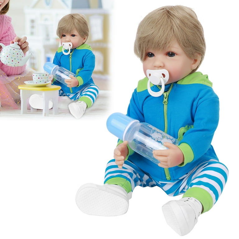  Fa Rich Reborn 18 Inch Cute Boy Realistic Baby Doll Silicone  Full Body Birthday Set for Child Birthday Gifts : Toys & Games