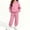 Pink, variant on Amidoa Girls 2 Piece Outfits Fall Winter Clothes Fleece Solid Color Hooded Long Sleeve Sweatshirt and Pants Kids Clothing Sets Yellow Size 7-8 Years