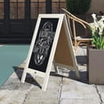thumbnail image 2 of 40x20 Solid Wood A-Frame Sign White Double-Sided Magnetic Board, Chalkboard Menu Board, for Restaurants, Cafés, Weddings - Heavy Duty Hinges, 2 of 6