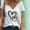 White, variant on Aloohaidyvio Tops,Womens Casual Fashion Loose V-Neck T-Shirt Printed Short-Sleeved Tops