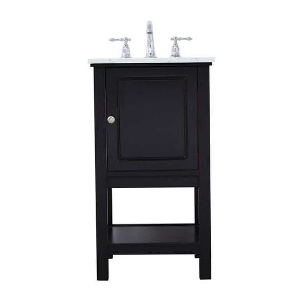 19 in. Metropolis Single Bathroom Vanity Set - Black