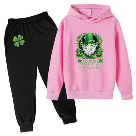 

Kids Hoodie Sweatshirt And Sweatpants Irish Festival Pullover Hoodie Set Tracksuit 2 Piece Outfits