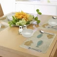 thumbnail image 4 of Ambesonne Fish Place Mats Set of 4, Aquarium Ocean Waves, Standard Size, Sand Brown Seafoam, 4 of 6