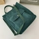 thumbnail image 3 of Bolso de mano de lona con bolsillos, bolso de hombro, bolso informal con asa superior, bolsos cruzados grandes para mujer, verde, 3 of 5