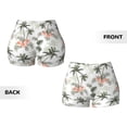 thumbnail image 3 of Rocae Vintage Palm Trees for Women's Quick-Dry Running Shorts,Ladies Active Athletic Apparel Yoga Workout Gym Running Volleyball Spandex Shorts, 3 of 9