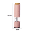 2pcs Electric Salt & Pepper Mill Set, Pink, OneHand Use, Adjustable