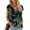 Green tops womens, variant on Wenini Womens Blouses and Tops Dressy Fashion Keyhole Loose Fit Breathable Tshirts Summer Striped Print Short Sleeve V-Neck Casual Shirts Brown l