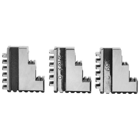 

3 Pcs K11-100 Internal Jaw Set for 4in Chuck - Durable 20CrMnTi Construction High Strength Longevity Designed for Stable and Precise Clamping