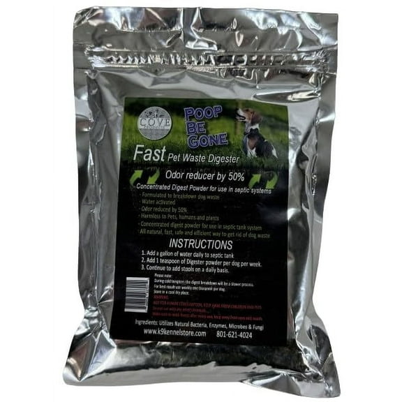 Poop Be Gone – Dog Waste Eliminator Powder, 1-Year Supply – Natural Yard Deodorizer (Not Bags)