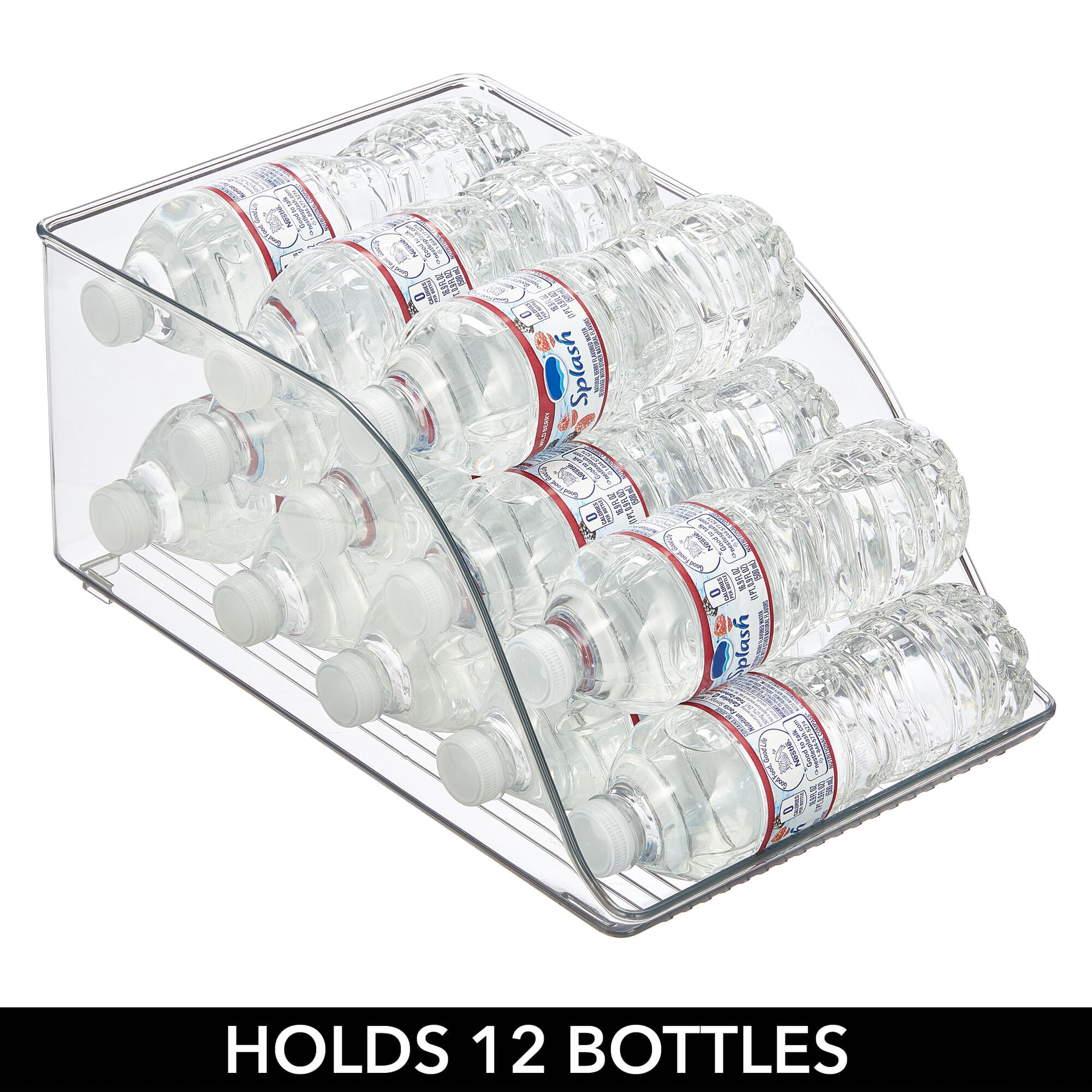 Mdesign Plastic Water Bottle Storage Organizer Bin For Fridge : Target