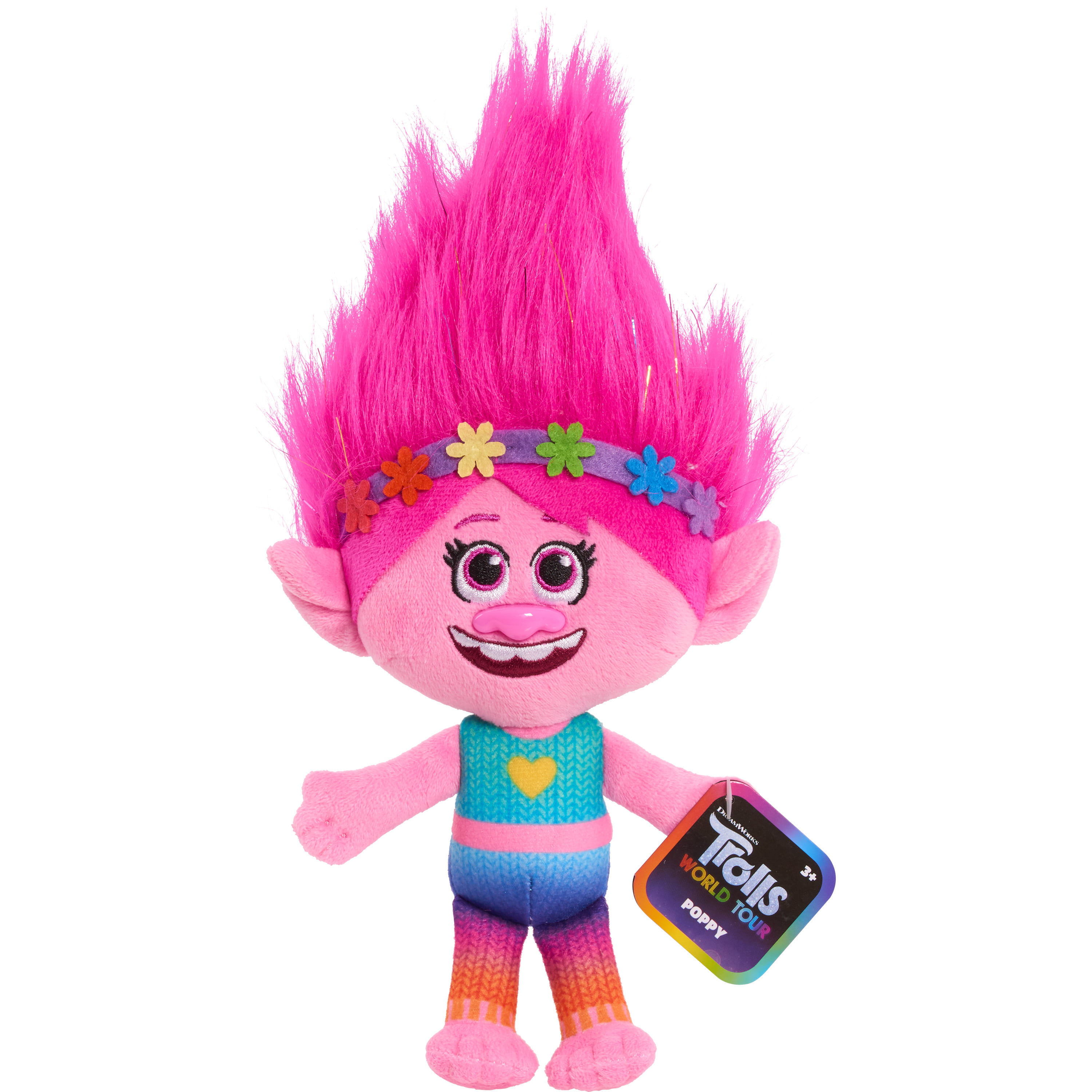 Poppy Trolls World Tour Plush Figure 8/" toy New with tag