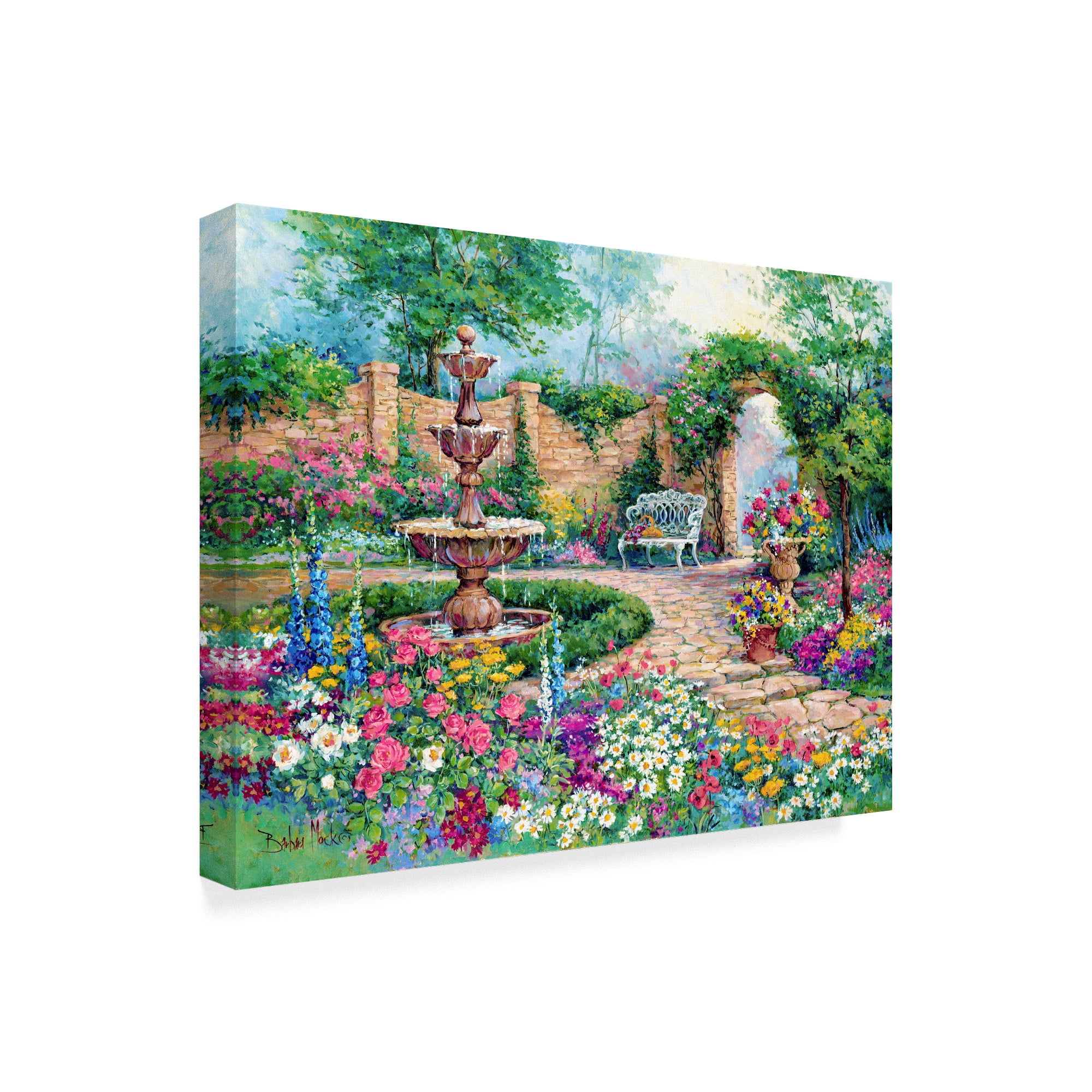 Trademark Fine Art ' Tranquil Garden' Canvas Art by Barbara Mock