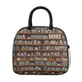 thumbnail image 2 of Book Lover Insulated Lunch Bag – Reading Bookmark Design, Portable Thermal Cooler Tote for Work, 2 of 7